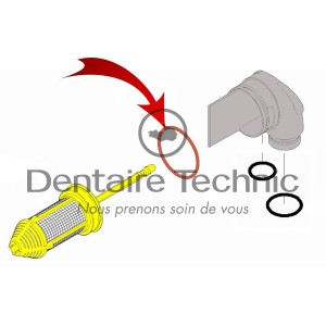Joints pour bouche d'aspiration filtre jaune (x5) - Anthos