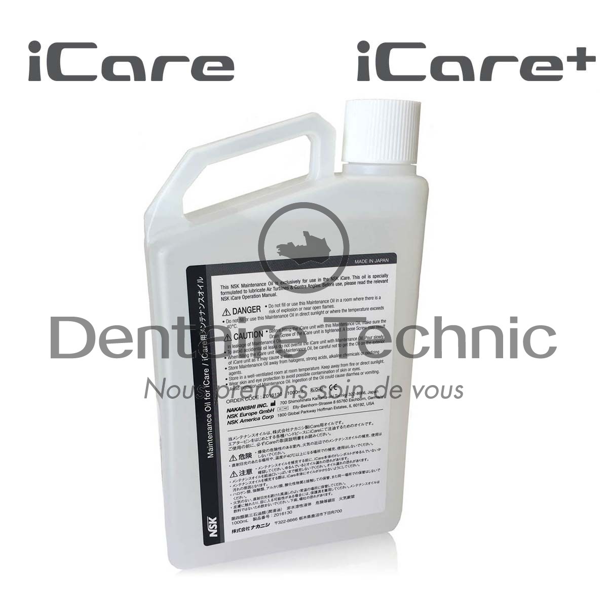 Huile d’entretien N.Oil 1L ICare / ICare+ - nsk Huile d’entretien N.Oil 1L ICare / ICare+ - nsk